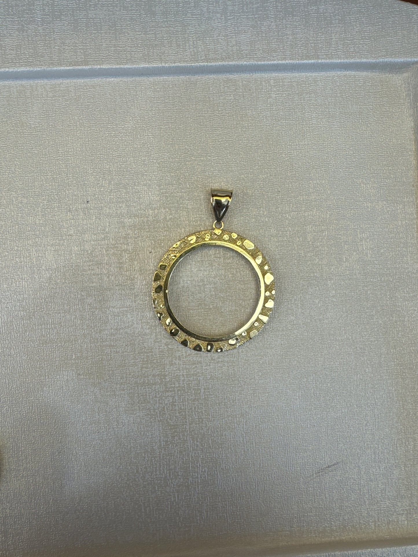 14k nugget bezel 11g 22k centenario coin 41.6g year 1947