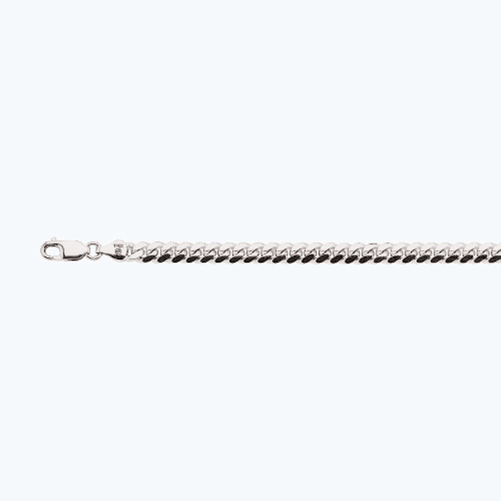 14K 6MM WHITE GOLD SOLID MIAMI CUBAN 30" CHAIN NECKLACE (AVAILABLE IN LENGTHS 7" - 30")