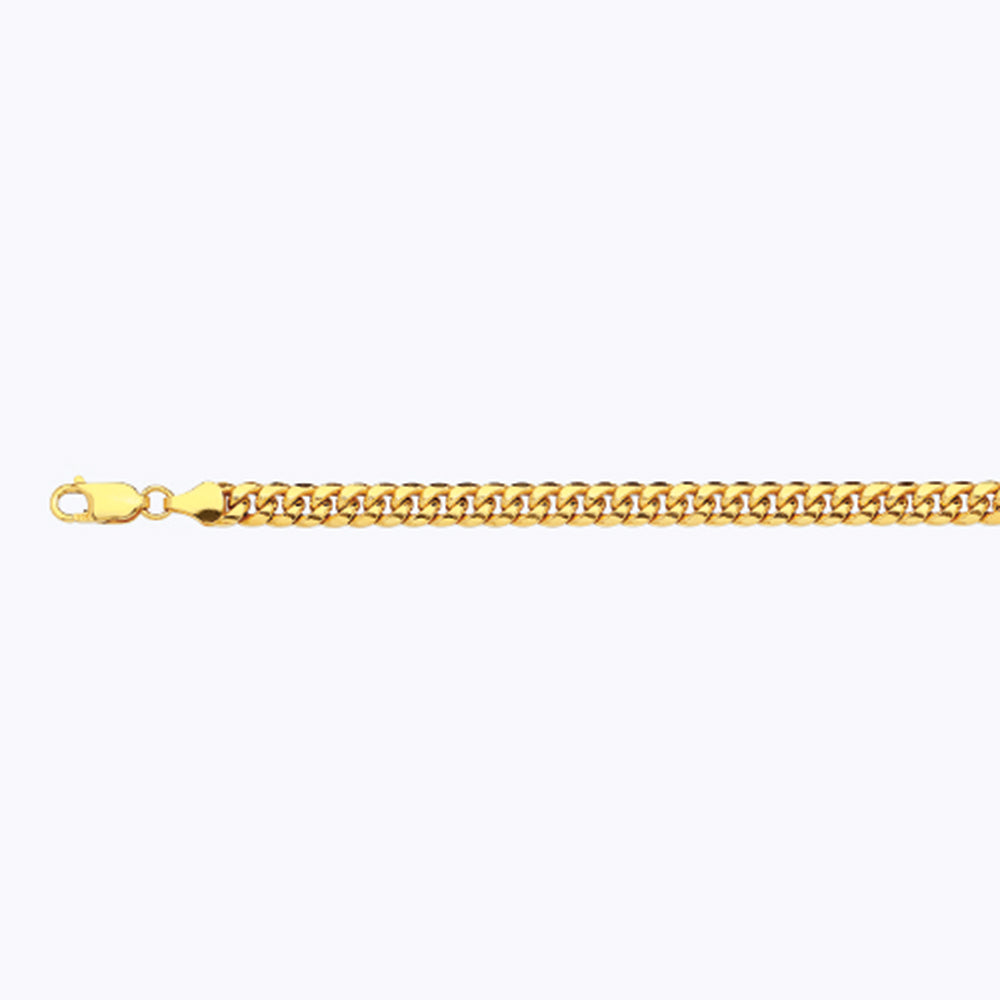 14K 6MM YELLOW GOLD HOLLOW MIAMI CUBAN 30" CHAIN NECKLACE (AVAILABLE IN LENGTHS 7" - 30")