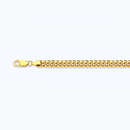 10K 3.75MM YELLOW GOLD HOLLOW MIAMI CUBAN 22" CHAIN NECKLACE (AVAILABLE IN LENGTHS 7" - 30")