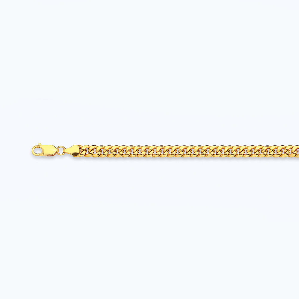 10K 3MM YELLOW GOLD HOLLOW MIAMI CUBAN 24" CHAIN NECKLACE (AVAILABLE IN LENGTHS 7" - 30")