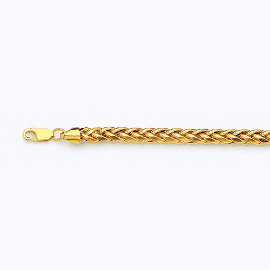 10K 5MM YELLOW GOLD PALM 8.5" CHAIN BRACELET (AVAILABLE IN LENGTHS 7" - 30")