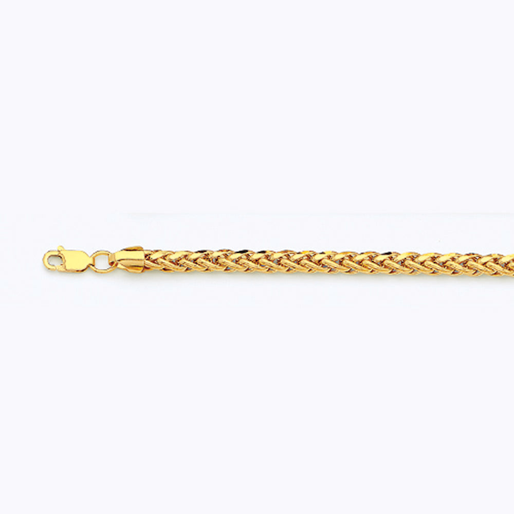 10K 4MM YELLOW GOLD PALM 24" CHAIN NECKLACE (AVAILABLE IN LENGTHS 7" - 30")