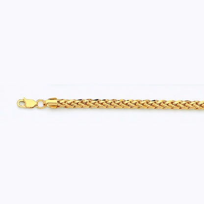 10K 4MM YELLOW GOLD PALM 20" CHAIN NECKLACE (AVAILABLE IN LENGTHS 7" - 30")