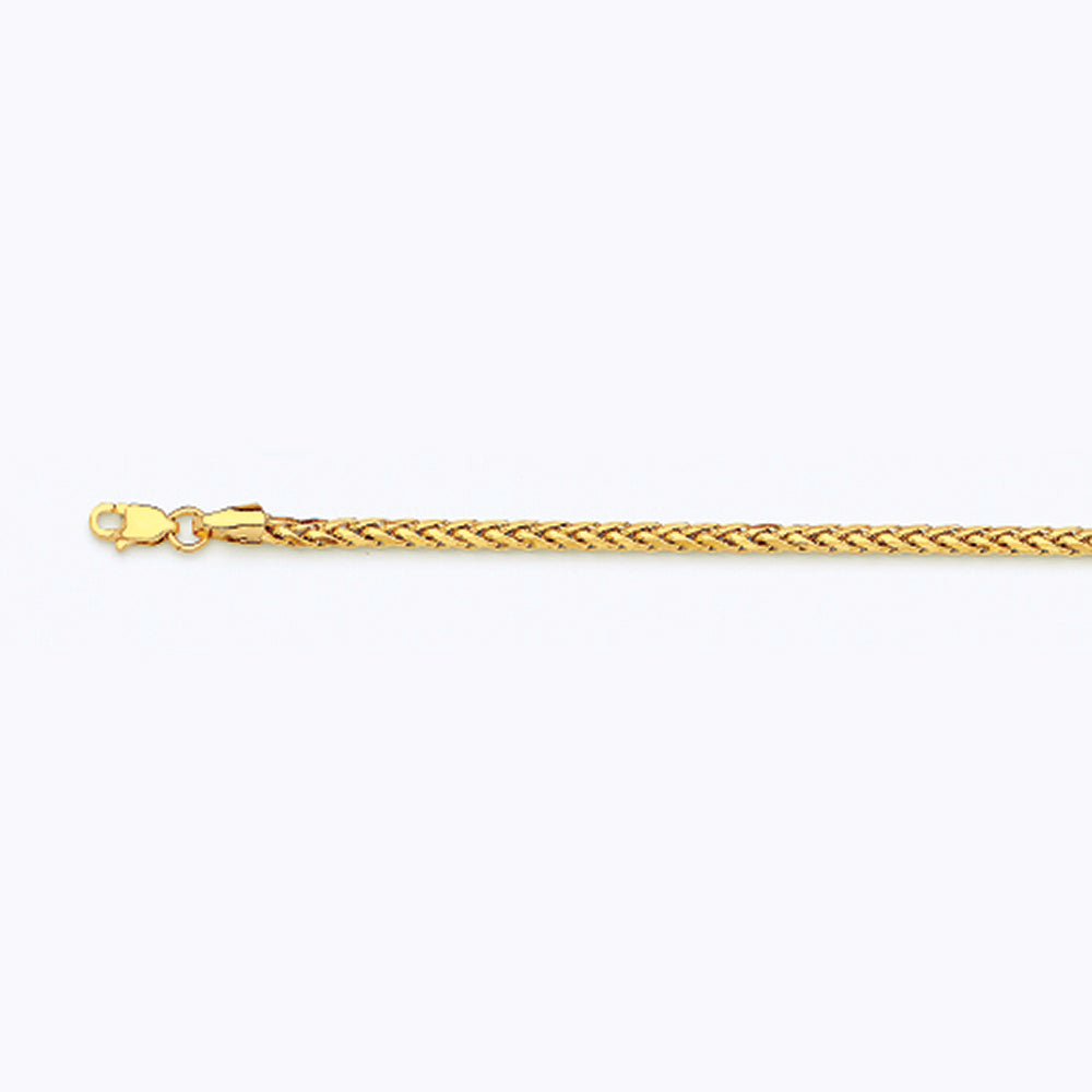 14K 2.5MM YELLOW GOLD PALM 26" CHAIN NECKLACE (AVAILABLE IN LENGTHS 7" - 30")