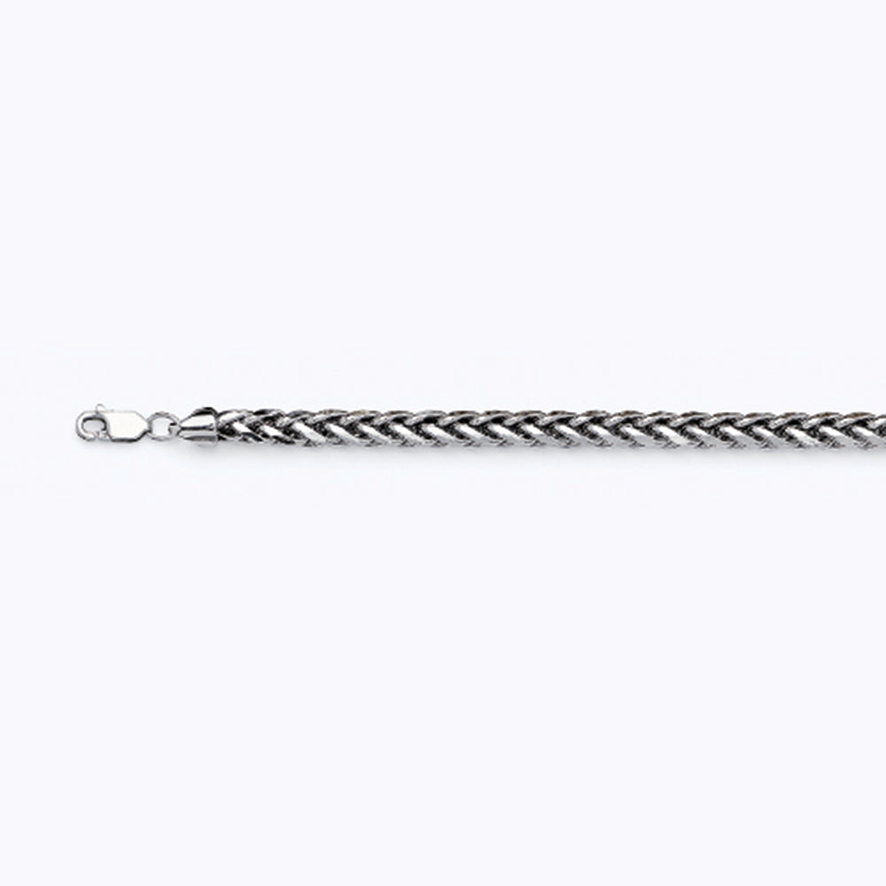 10K 5MM WHITE GOLD PALM 30" CHAIN NECKLACE (AVAILABLE IN LENGTHS 7" - 30")