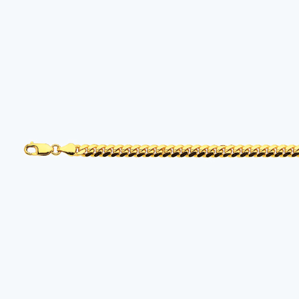 18K 6MM YELLOW GOLD SOLID MIAMI CUBAN 16" CHAIN NECKLACE (AVAILABLE IN LENGTHS 7" - 30")