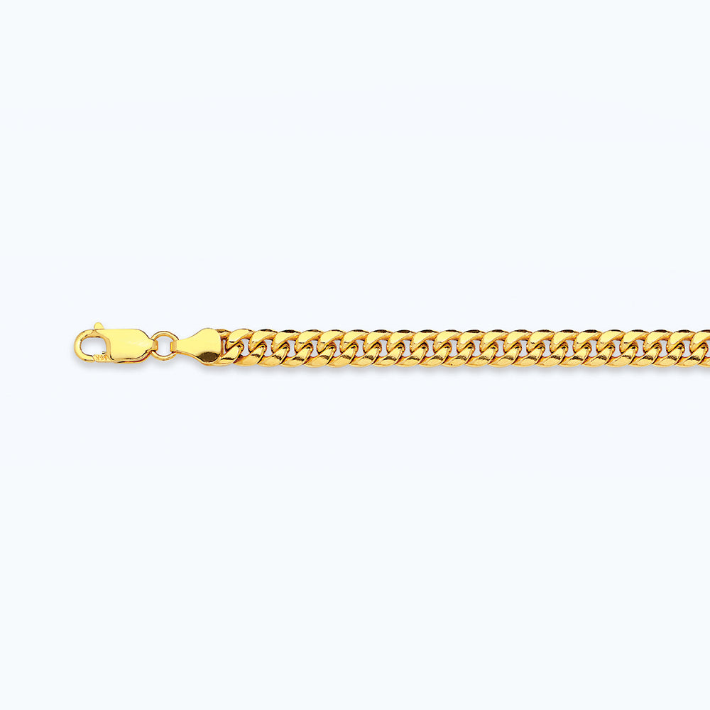 14K 3.75MM YELLOW GOLD HOLLOW MIAMI CUBAN 28" CHAIN NECKLACE (AVAILABLE IN LENGTHS 7" - 30")