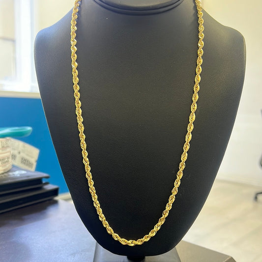 10k rope chain / 14k pendent