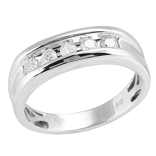 14KW 0.55CTW DIAMOND MEN'S BAND