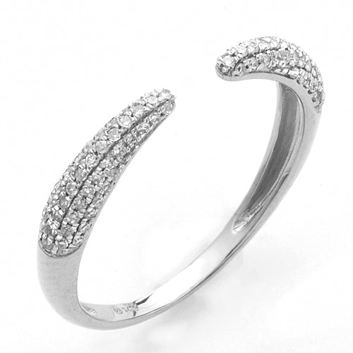 14KW 0.25CTW PAVE DIAMOND OPEN BAND