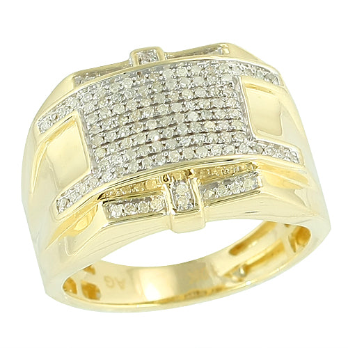 10KY 0.50CTW DIAMOND MEN'S RING