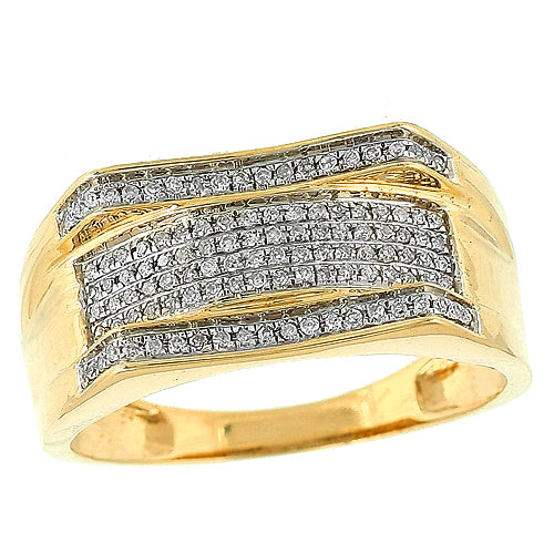 10KY 0.30CTW DIAMOND MENS RING