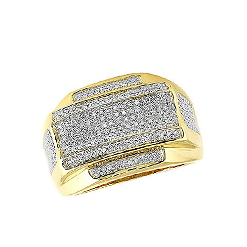 10KY 0.50CTW DIAMOND MENS RING