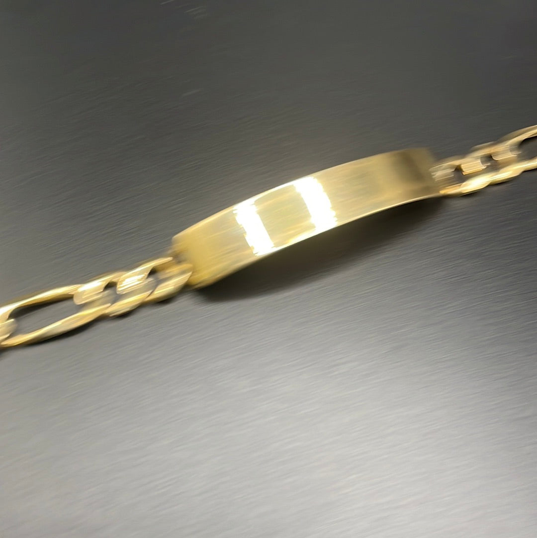 New 10KT Figaro ID Bracelet